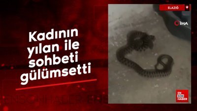Elazığ'da kadının yılan ile sohbeti gülümsetti