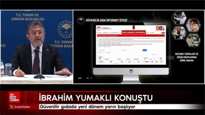 İbrahim Yumaklı: Güvenilir gıdada yeni dönem yarın başlıyor