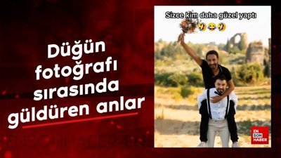 Düğün fotoğrafı sırasında güldüren anlar