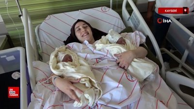 Kayseri’de 4 yıl sonra gelen çifte mutluluk