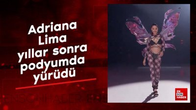 Adriana Lima yıllar sonra podyumda yürüdü