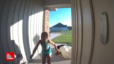 Ördeklerden korkup annesine koşan küçük kız