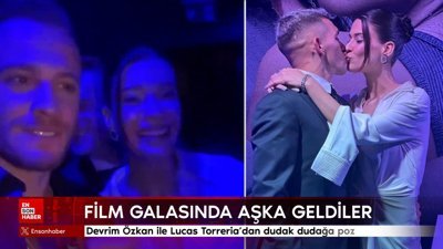 Devrim Özkan ile Lucas Torreria film galasında aşka geldi