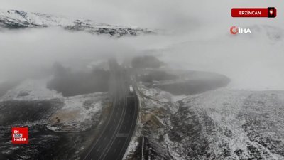 Erzincan’ın yüksek kesimlerinde kar yağışı etkili oldu