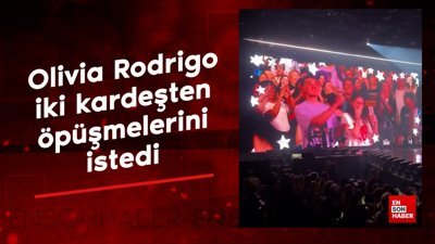 Şarkıcı Olivia Rodrigo, konserinde iki kardeşten öpüşmelerini istedi