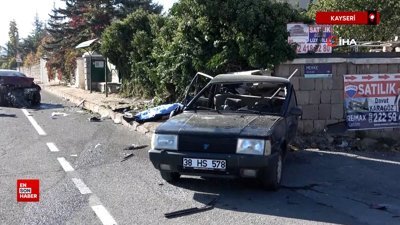 Kayseri'de kaza yapan Tofaş perte çıktı