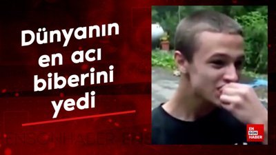 Dünyanın en acı biberini yedi