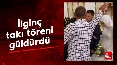 İlginç takı töreni güldürdü