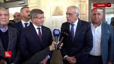 Davutoğlu, Mardin'de Ahmet Türk ile görüştü