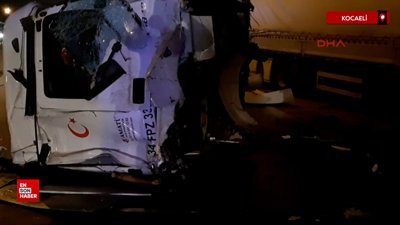 Kocaeli'de 2 tırın çarpıştığı kazada bir kişi yaralandı