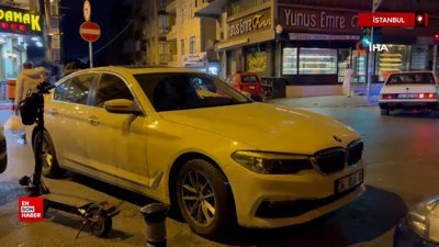 İstanbul Bahçelievler’de scooter'dan düşen sürücü otomobilin altında kaldı