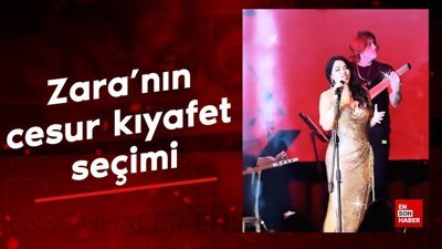 9 kilo veren şarkıcı Zara'nın cesur göğüs dekoltesi