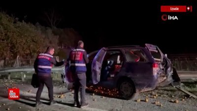 İzmir Kemalpaşa'da kamyon araçları biçti