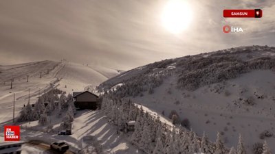Samsun'da kartpostallık kar manzaraları