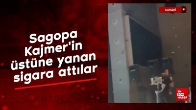 Kayseri'de Sagopa Kajmer'in üstüne yanan sigara attılar