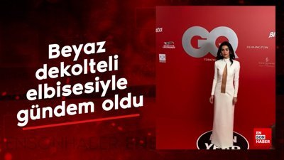 Nesrin Cavadzade beyaz dekolteli elbisesiyle gündem oldu