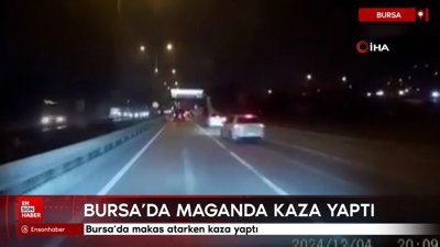 Bursa'da makas atarken kaza yaptı