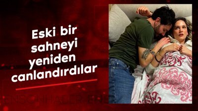 Farah Zeynep Abdullah ve Serhat Osman Karagöz eski bir sahneyi yeniden canlandırdı