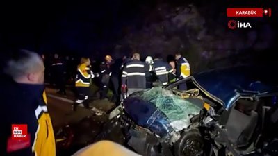 Karabük'te köpeğe çarpmamak için şerit değiştirince kaza yaptı