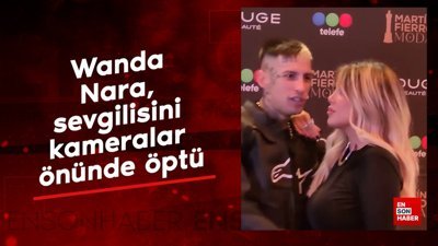 Wanda Nara, sevgilisini kameralar önünde öptü