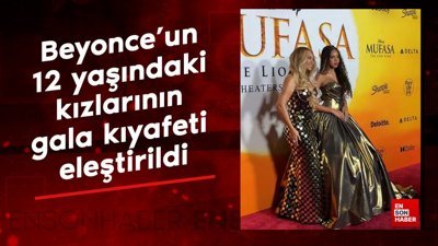 Beyonce'un 12 yaşındaki kızlarının gala kıyafeti eleştirildi