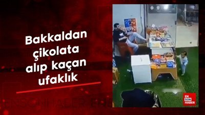 Marketten çikolata alıp kaçan ufaklık