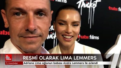 Adriana Lima oğlunun babası Andre Lemmers ile evlendi