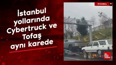 İstanbul yollarında Cybertruck ve Tofaş aynı karede