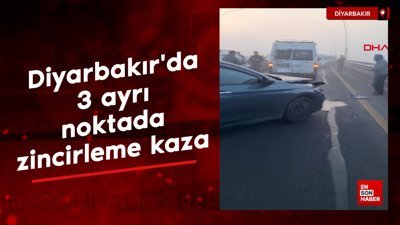 Diyarbakır'da 3 ayrı noktada zincirleme kaza