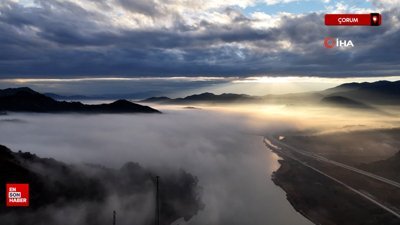 Çorum Kızılırmak Nehri'nde büyüleyen manzara