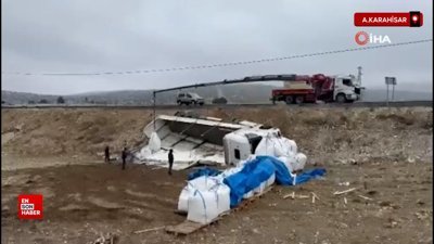 Afyonkarahisar'da 27 ton şeker ziyan oldu