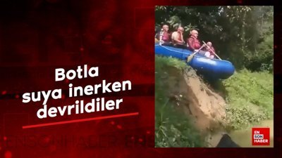 Botla suya inerken devrildiler