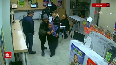 Bursa'da eşinin şans oyun oynadığı mekanı basıp çevredekilere saldırdı