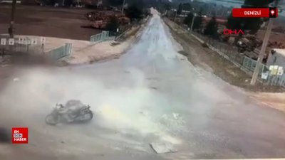 Denizli’de evli çiftin öldüğü kaza anı