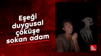 Eşeği duygusal çöküşe sokan adam