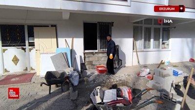 Erzurum'da fren yerine gaza basan sürücü evin yatak odasına girdi