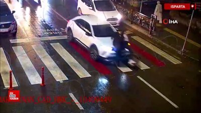 Isparta’da otomobillerin yayalara çarptığı kazalar