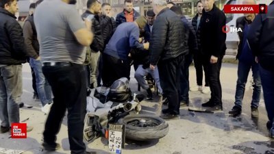 Sakarya'da kazada yaralandı, motosikletinin derdine düştü