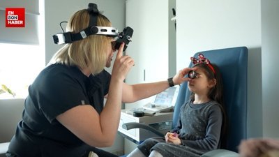 Ani göz kayması yaşayan minik Nehir erken müdahale ile sağlığına kavuştu