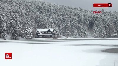 Gölcük Tabiat Parkı’nda kar manzarası