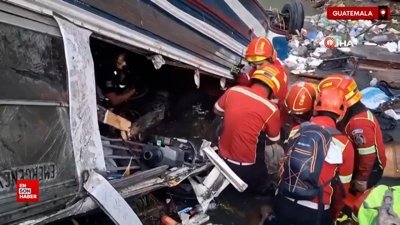 Guatemala'da yolcu otobüsü köprüden düştü: Ulusal yas ilan edildi