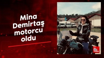 Mina Demirtaş motorun üstünde poz verdi