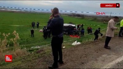 Denizli'de öğrenci servisi devrildi; yaralılar var