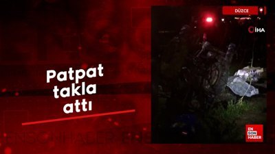 Düzce'de patpat takla attı