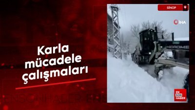 Sinop’ta karla mücadele çalışmaları