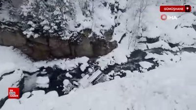 Gümüşhane'de kar yağışı kazaya sebep oldu