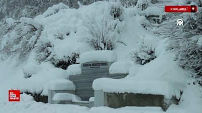 Kırklareli'nde kar yağışı etkili oldu
