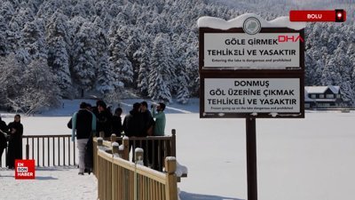 Bolu Gölcük Tabiat Parkı'nda hafta sonu yoğunluğu