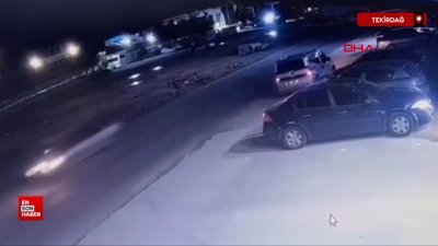 Tekirdağ’da kaza anı