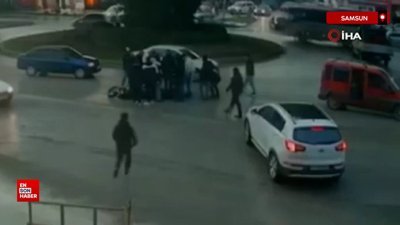 Samsun'da motosiklet kazası